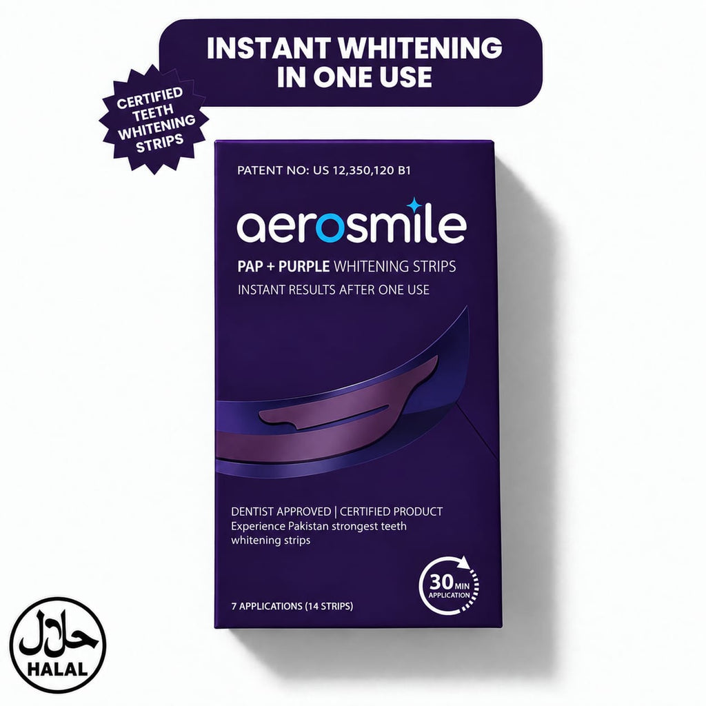 AERO SMILE - 14X Purple Teeth Whitening Strips ( Instant Whitening )